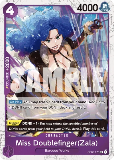 Miss Doublefinger(Zala) (OP05-073) (Jolly Roger Foil)
