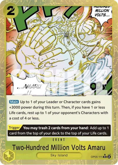 Two-Hundred Million Volts Amaru (OP05-115) (Textured Foil)