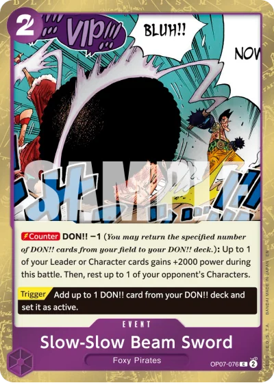 Slow-Slow Beam Sword (OP07-076) (Pirate Foil)