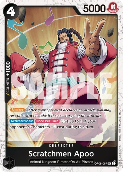Scratchmen Apoo (OP08-087) (Pirate Foil)