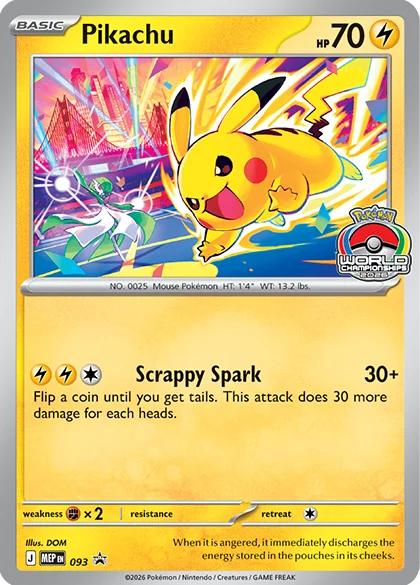 Pikachu MEP 093, the Worlds Celebration participation promo